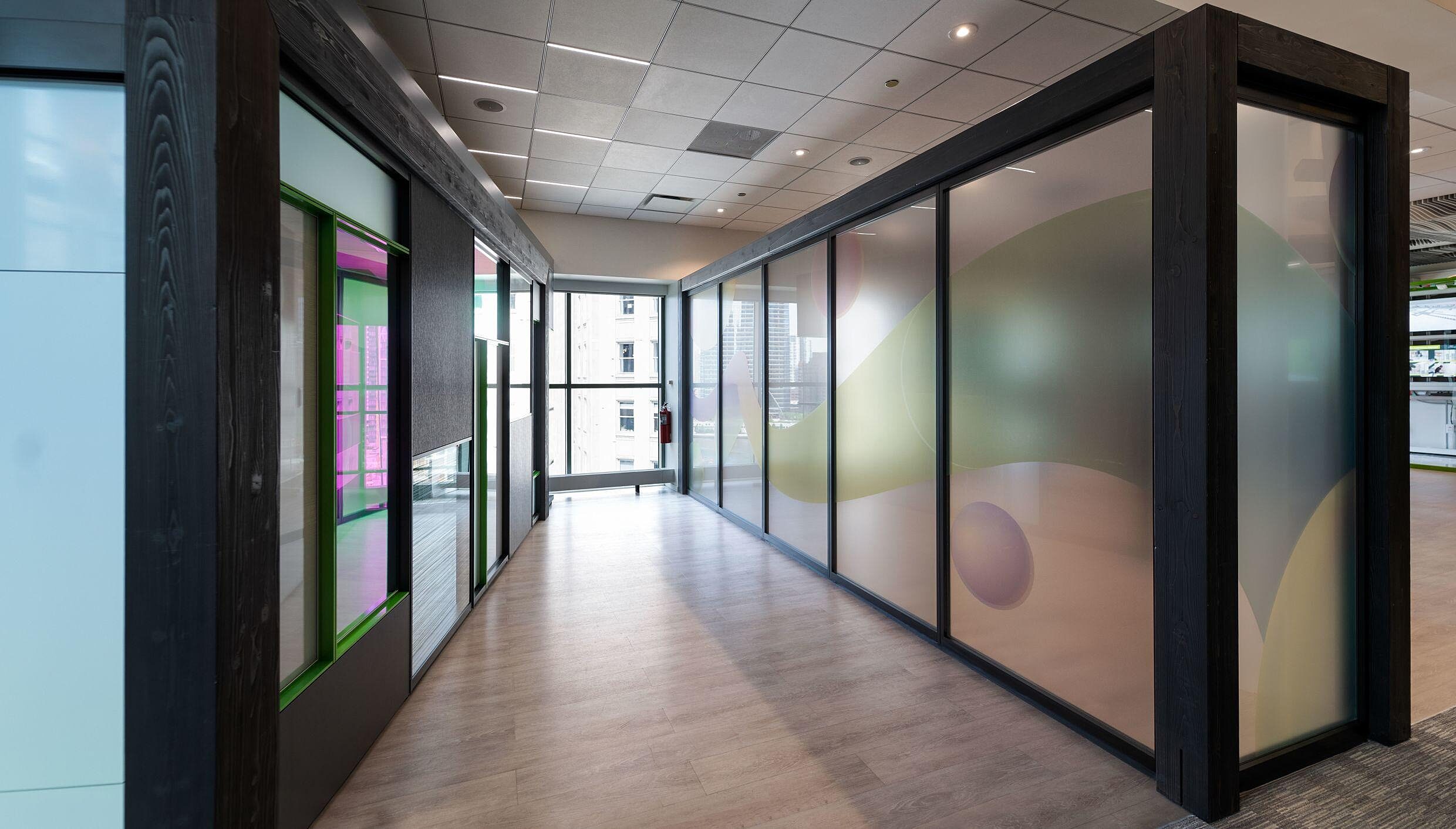 DIRTT Custom Graphics Folding Door