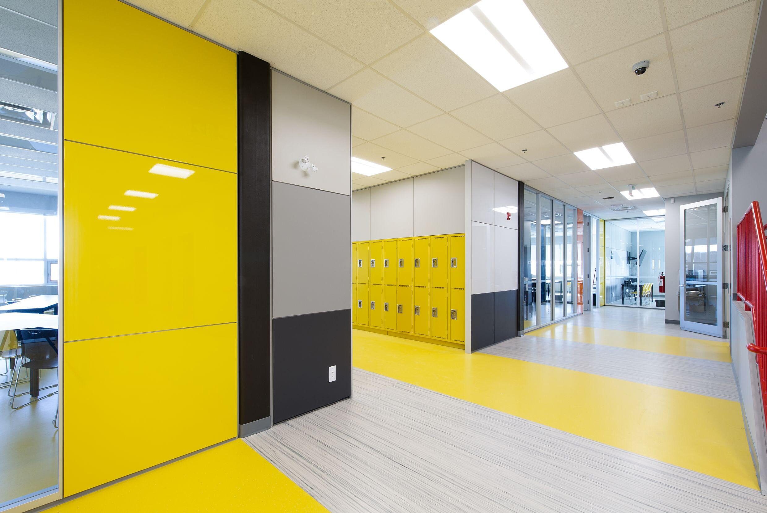 DIRTT Education Yellow Lockers